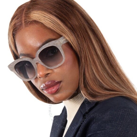 🕶️ New Celine CL4002UN 20B Sunglasses - Grey Silver Glitter Frame - Picture 1 of 13